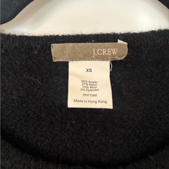 J. Crew Black Crewneck Sweater with Keyhole Detail - Picture 3 of 4